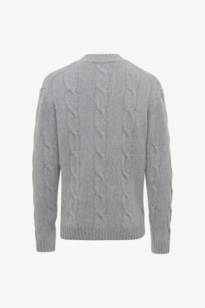 Cable Knit Turtle Neck | Grijs