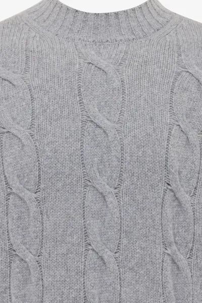 Cable Knit Turtle Neck | Grijs