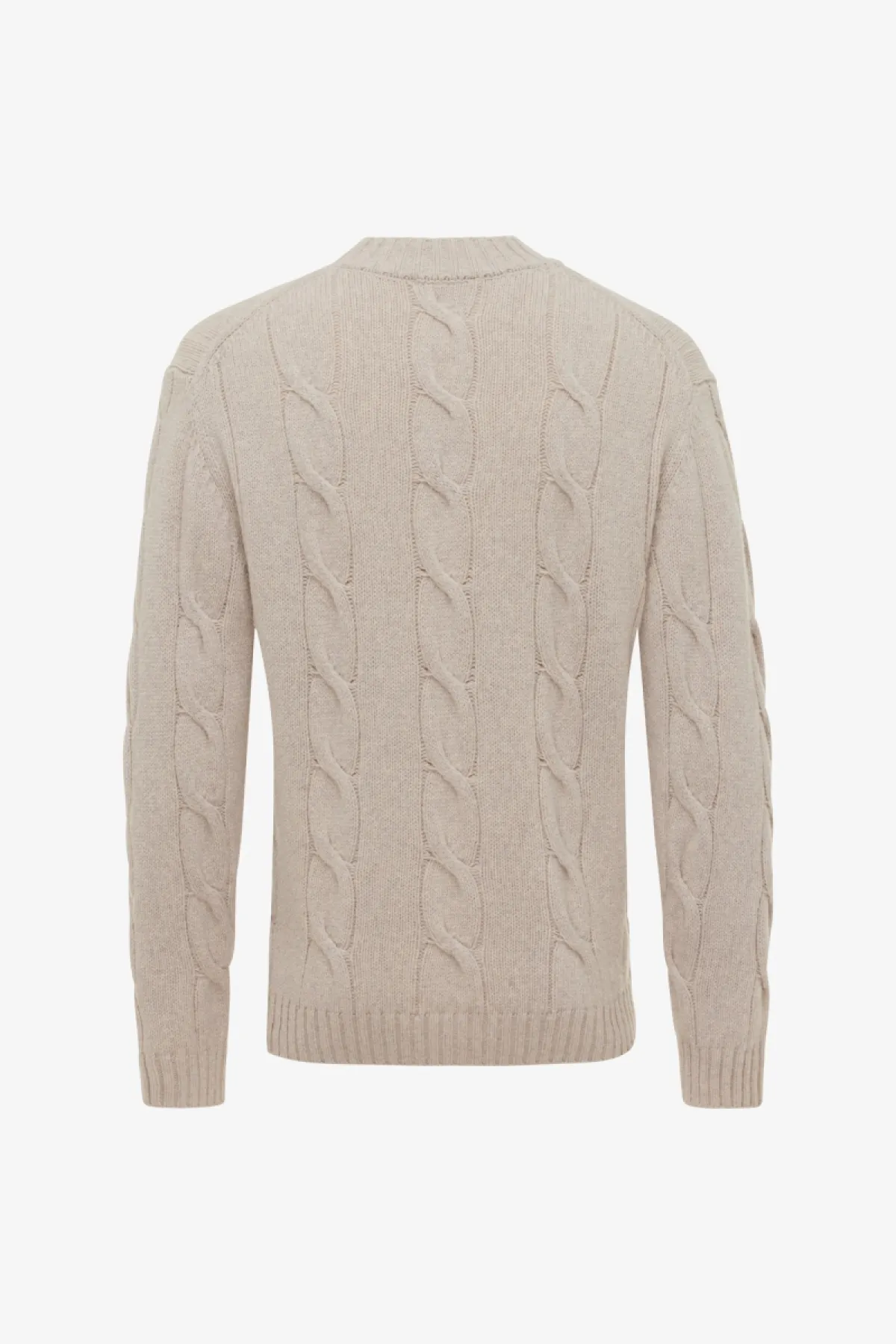 Cable Knit Turtle Neck | Beige