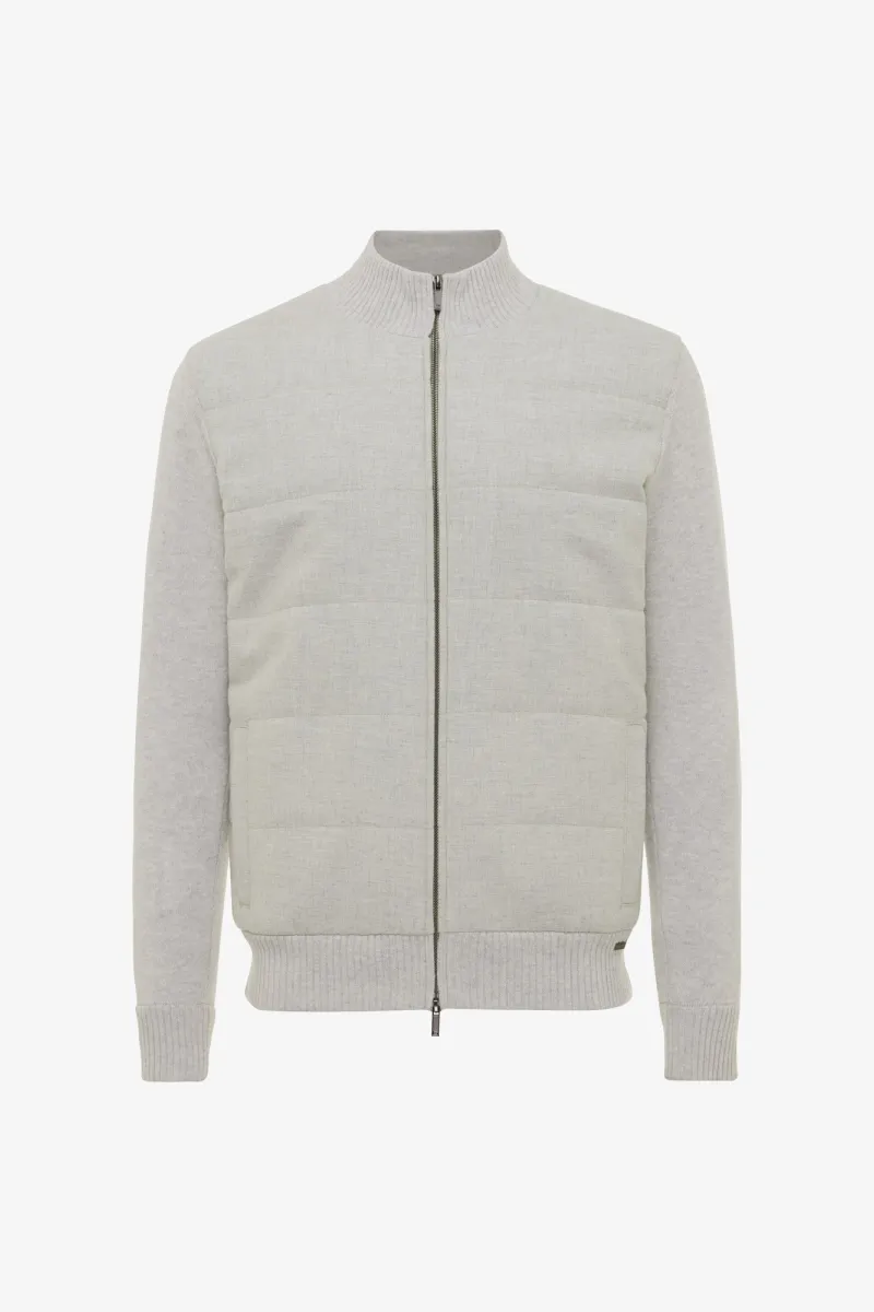 Padded Cardigan | Lichtgrijs