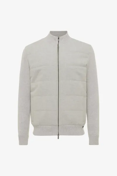 Padded Cardigan | Lichtgrijs