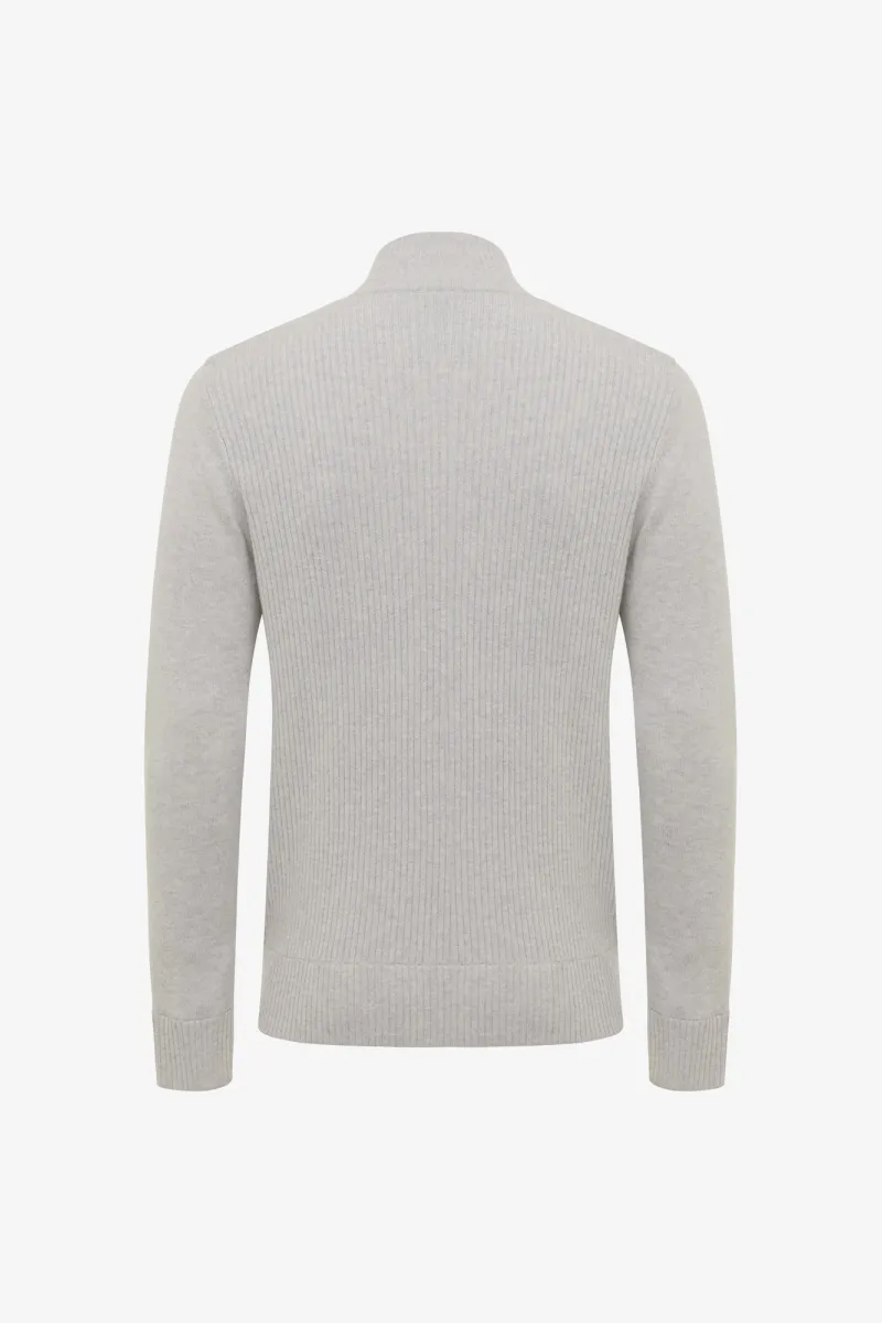 Padded Cardigan | Lichtgrijs