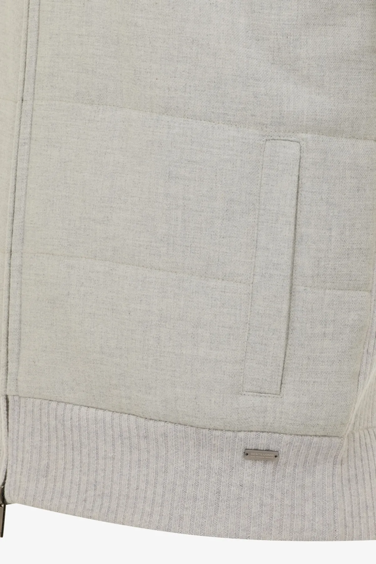 Padded Cardigan | Lichtgrijs