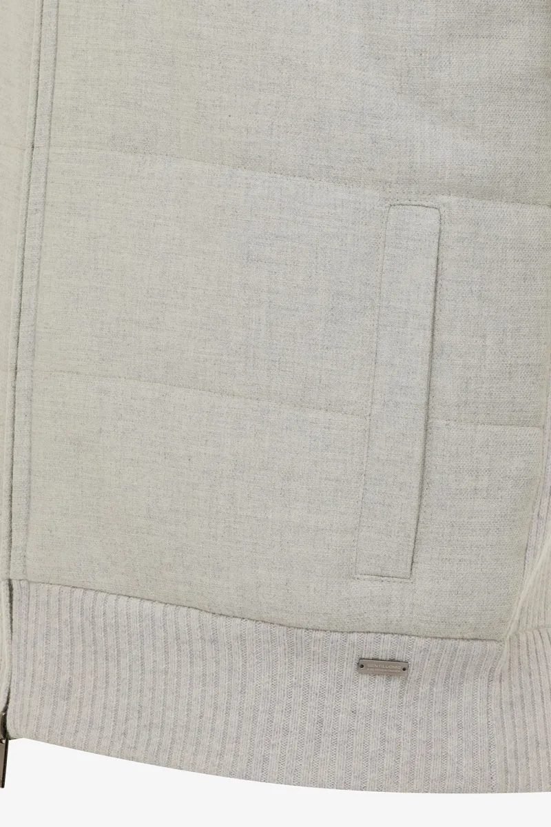 Padded Cardigan | Lichtgrijs