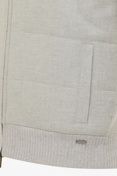 Padded Cardigan | Lichtgrijs