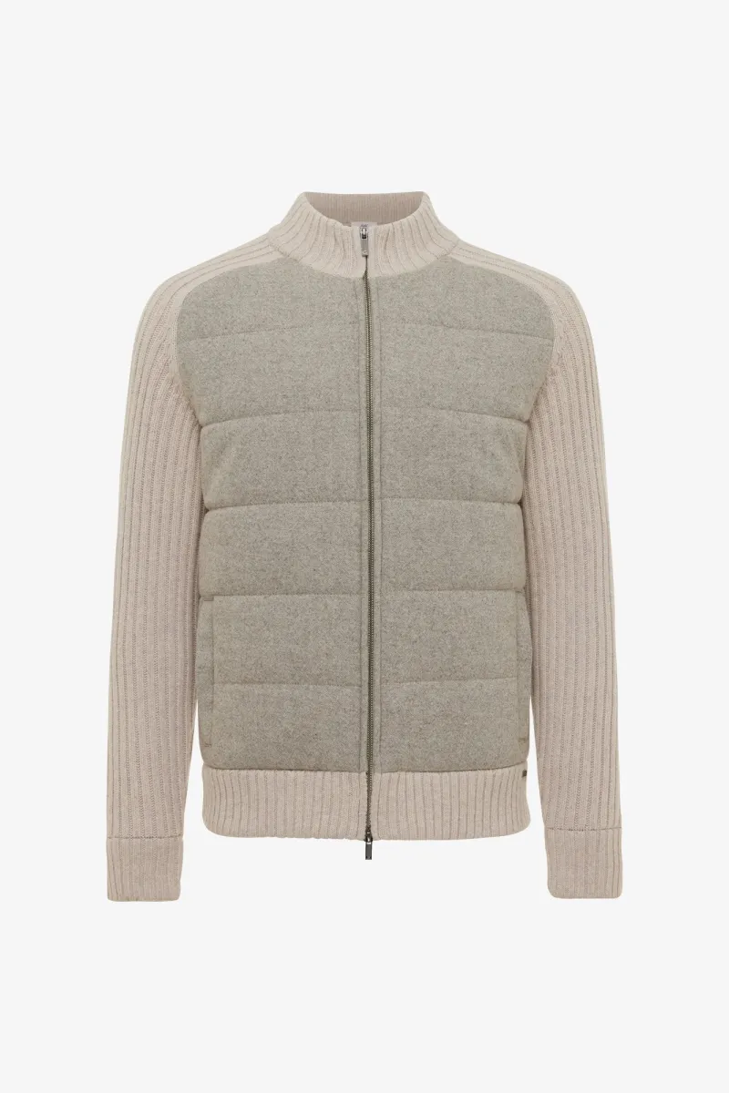 Padded Cardigan | Beige