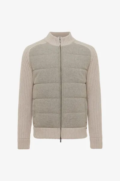 Padded Cardigan | Beige
