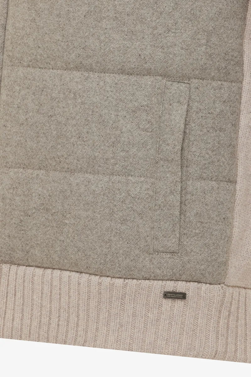 Padded Cardigan | Beige
