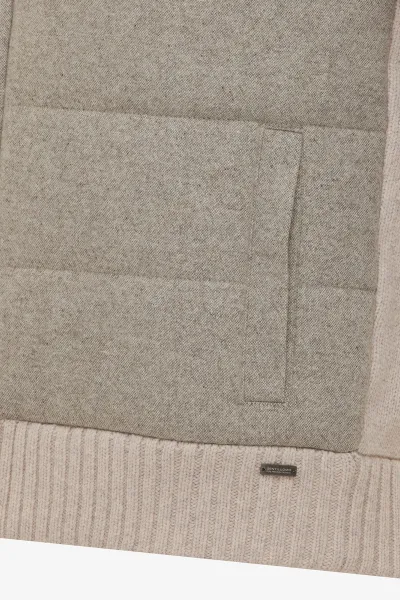Padded Cardigan | Beige
