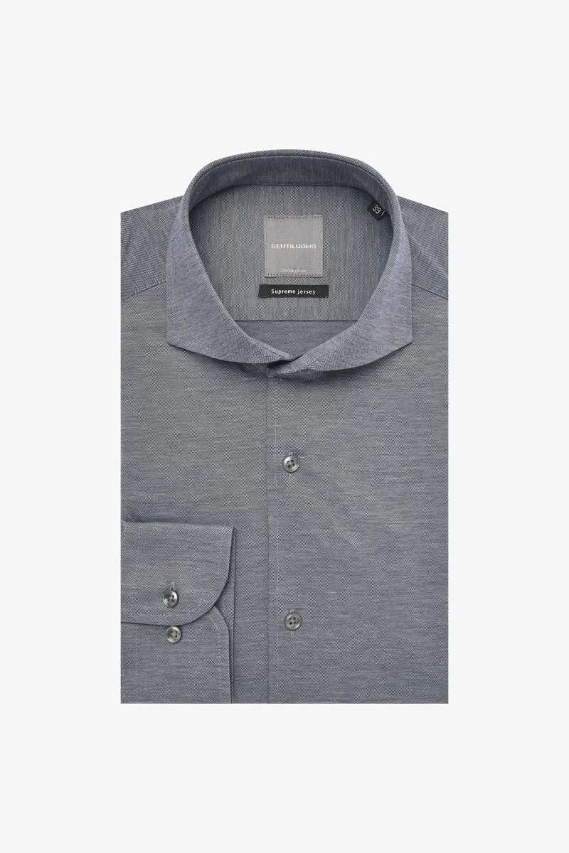 Cotton Blend Shirt | Blauw