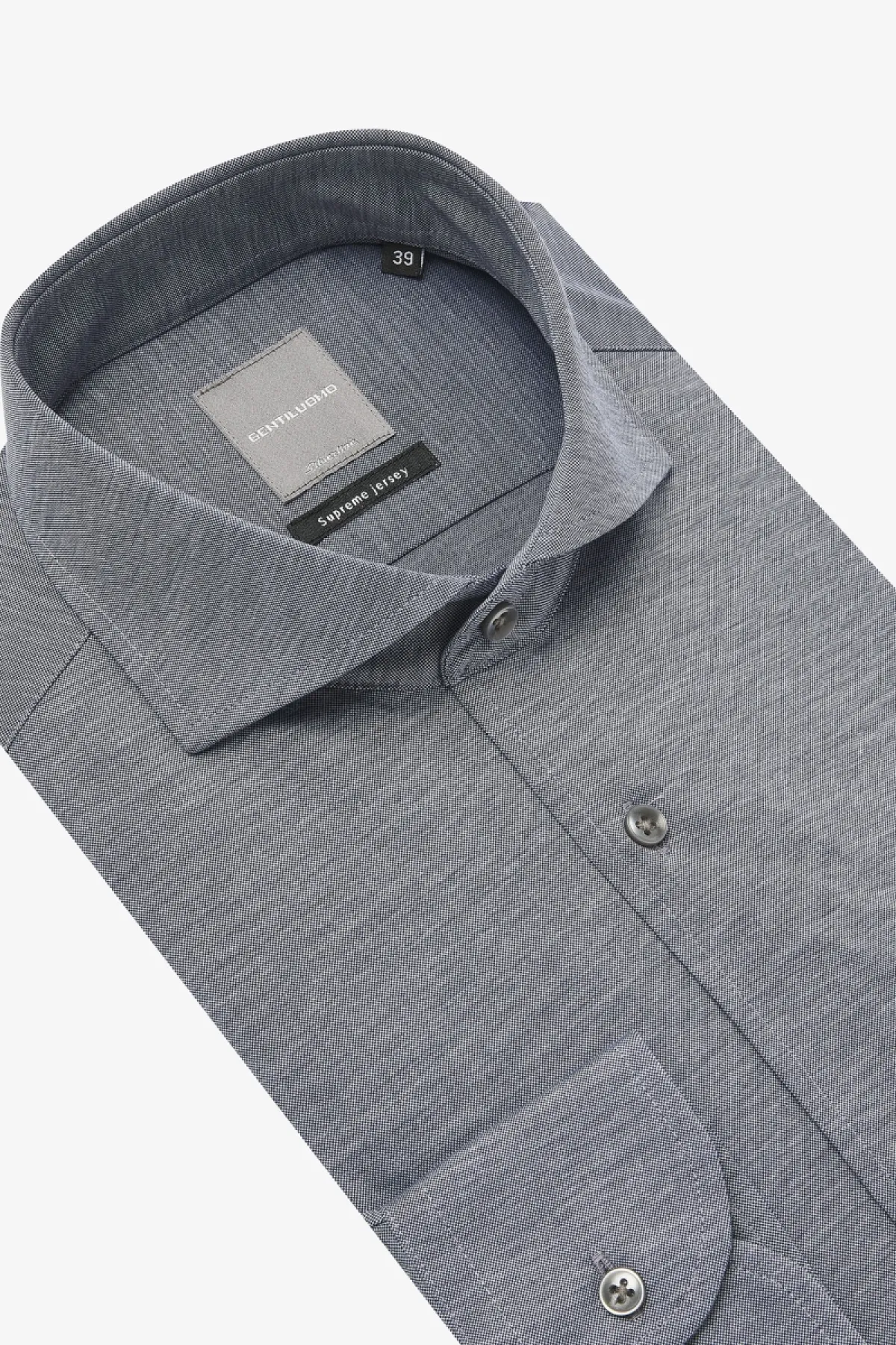Cotton Blend Shirt | Blauw