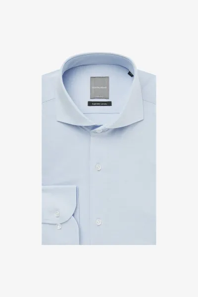 Cotton Blend Shirt | Lichtblauw