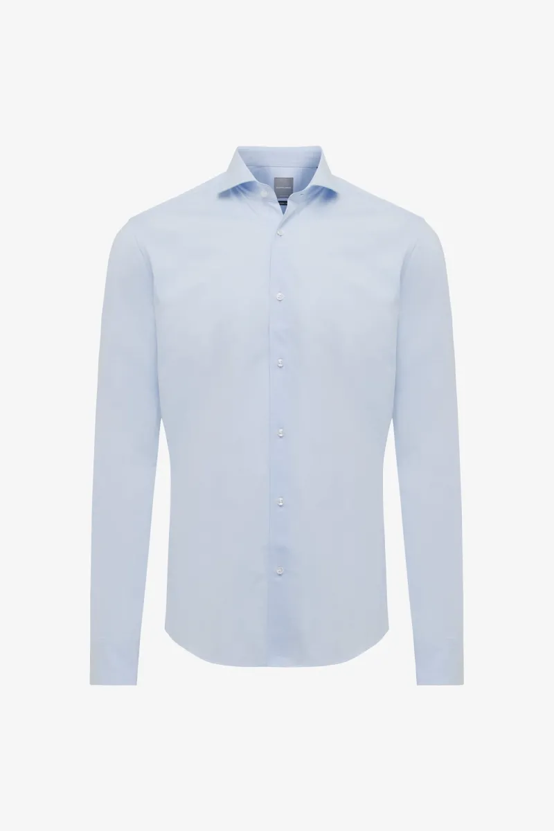 Cotton Blend Shirt | Lichtblauw