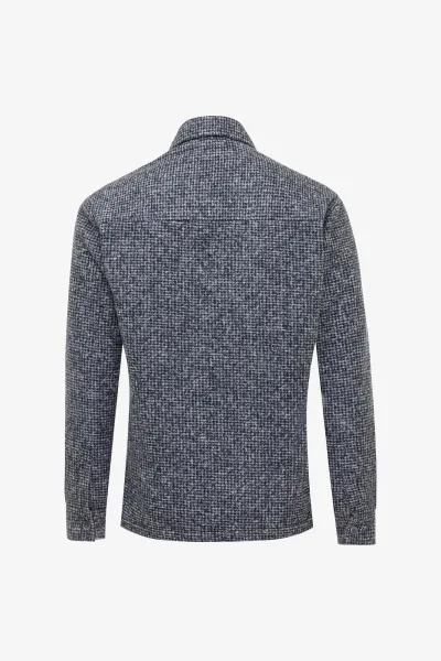 Wollen Overshirt | Donkerblauw