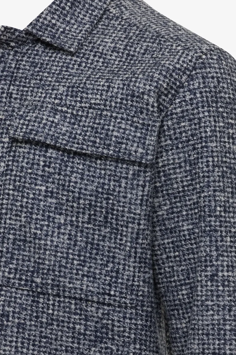 Wollen Overshirt | Donkerblauw