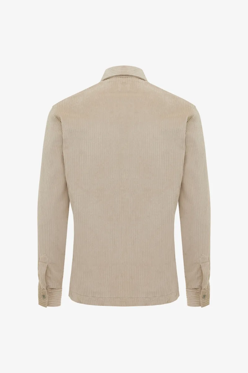 Corduroy Overshirt | Beige