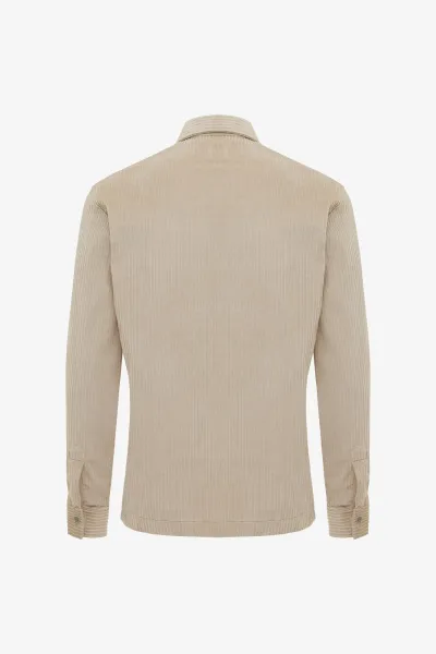 Corduroy Overshirt | Beige