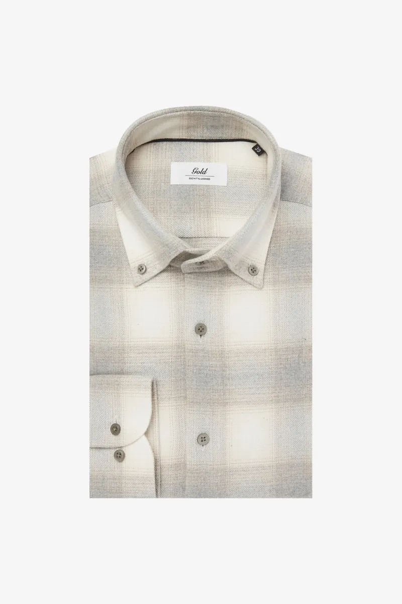 Checked Shirt | Beige