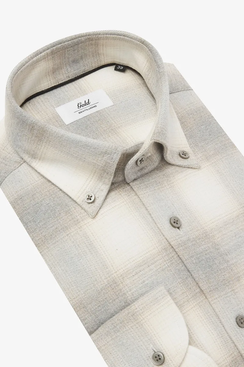 Checked Shirt | Beige