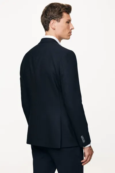 Wollen Colbert | Donkerblauw