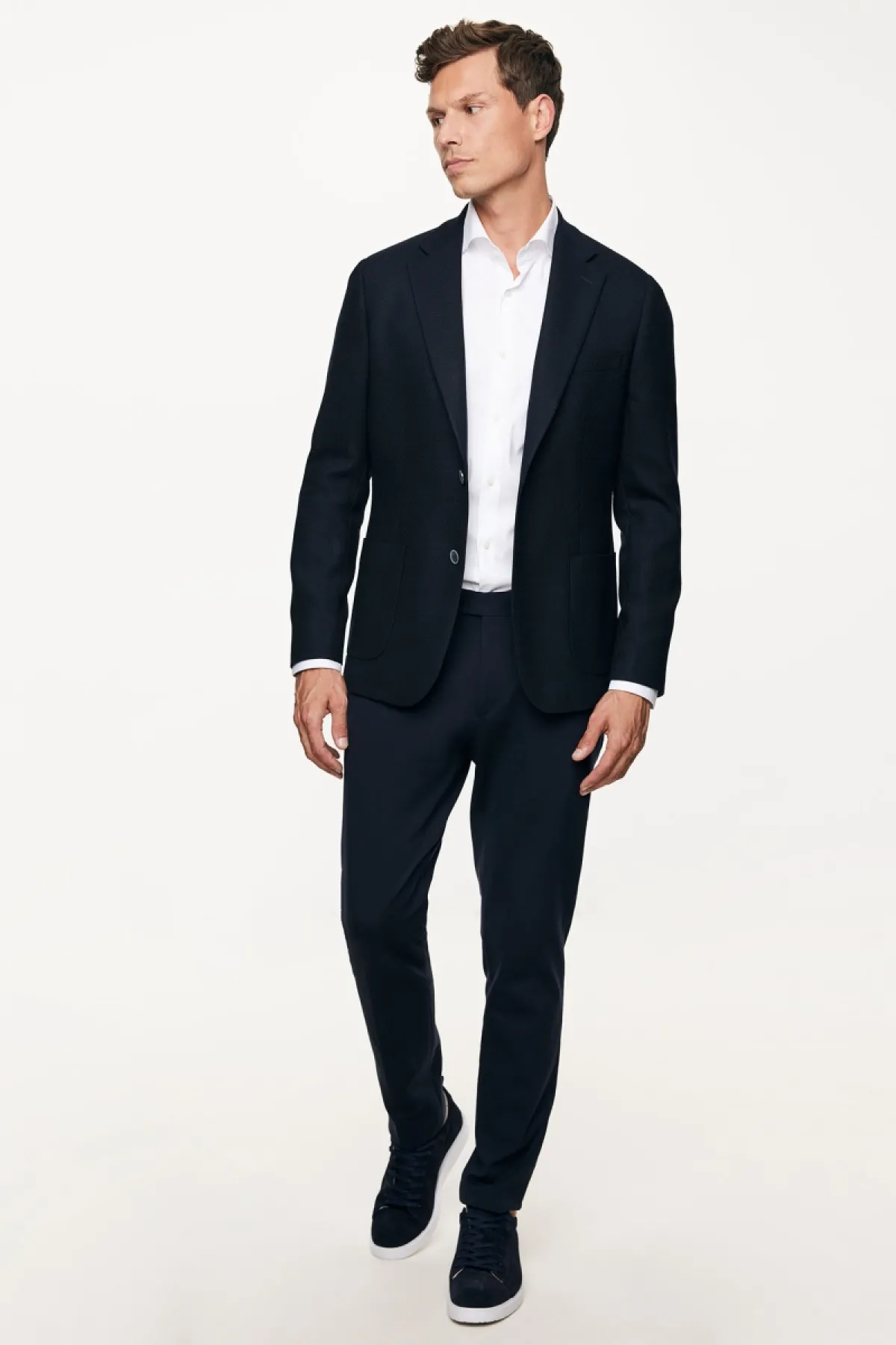 Wollen Colbert | Donkerblauw