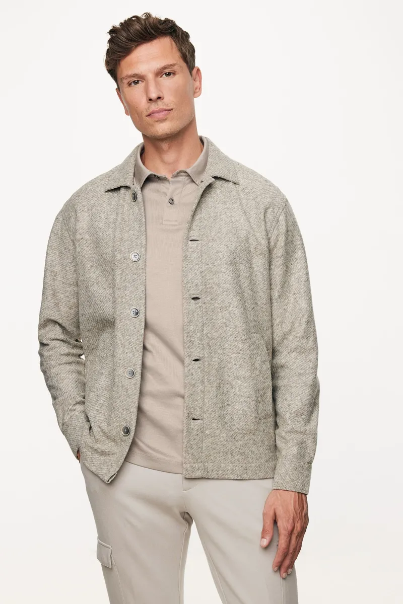 Wolmix Overshirt | Beige
