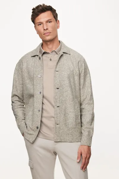 Wolmix Overshirt | Beige