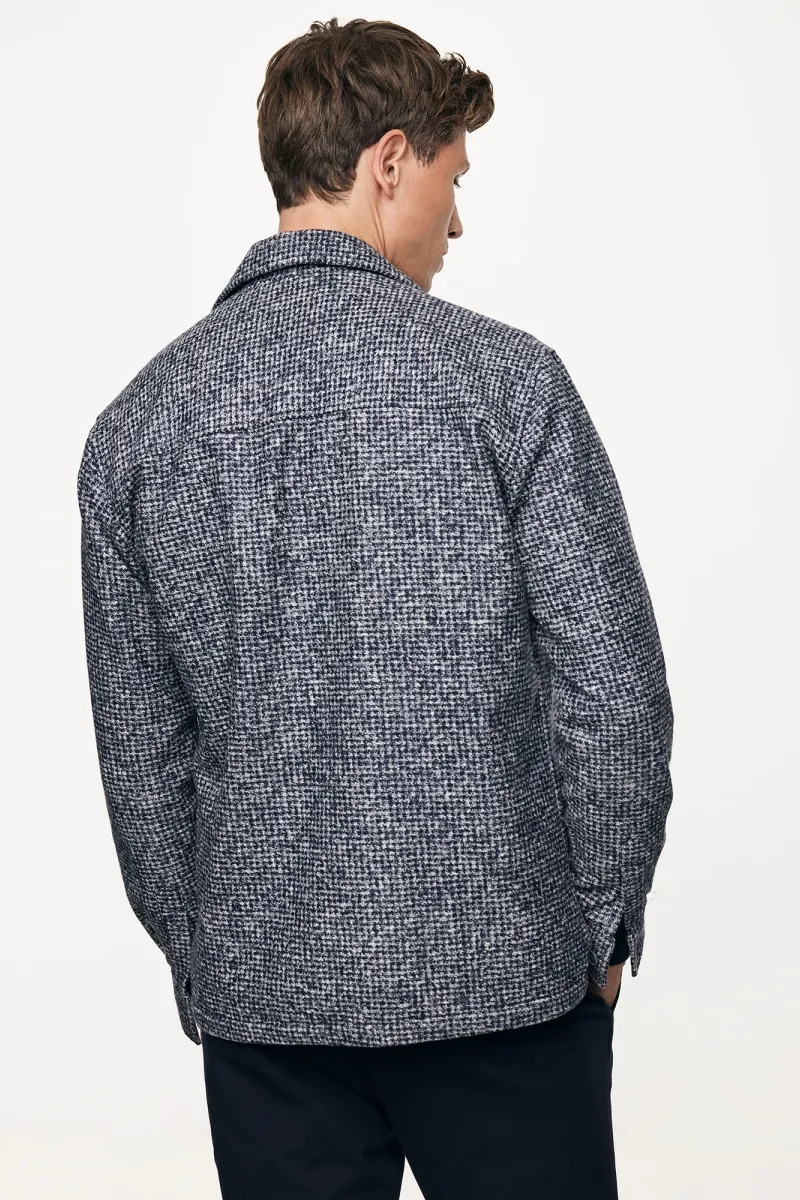 Wollen Overshirt | Donkerblauw
