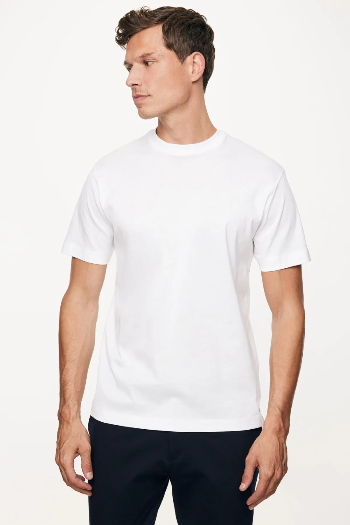 Mercerised T-shirt | Wit