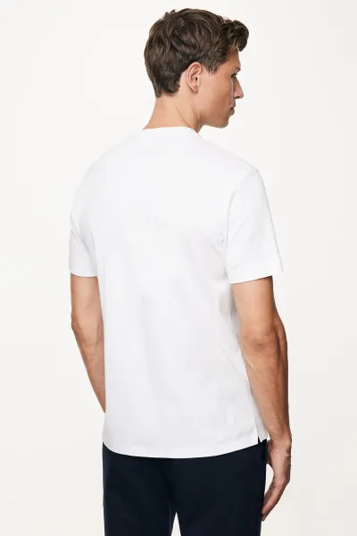 Mercerised T-shirt | Wit
