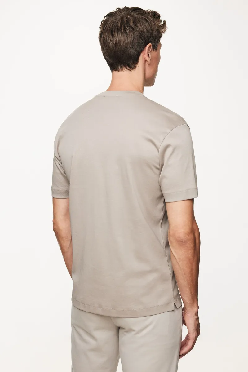Mercerised T-shirt | Beige