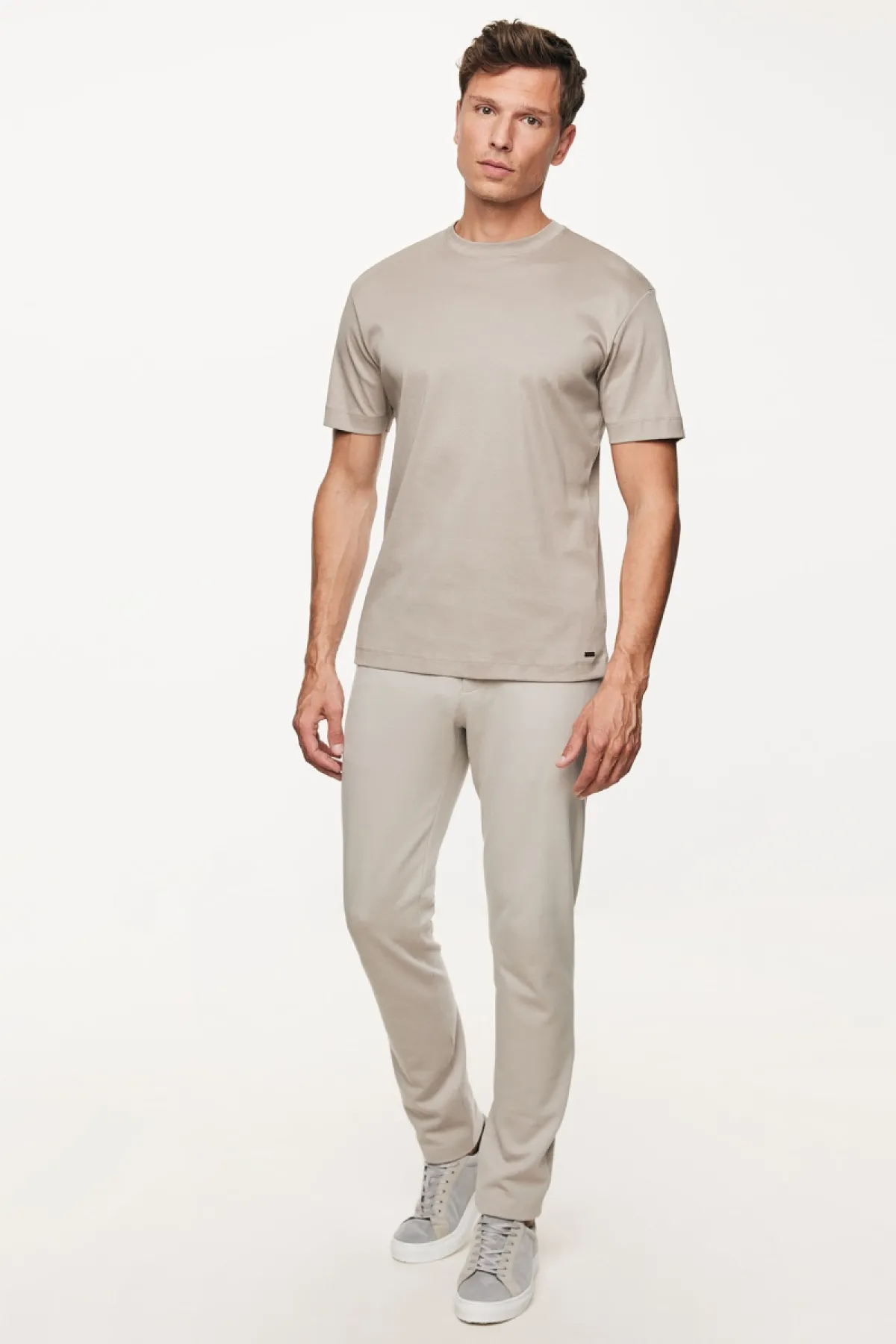 Mercerised T-shirt | Beige
