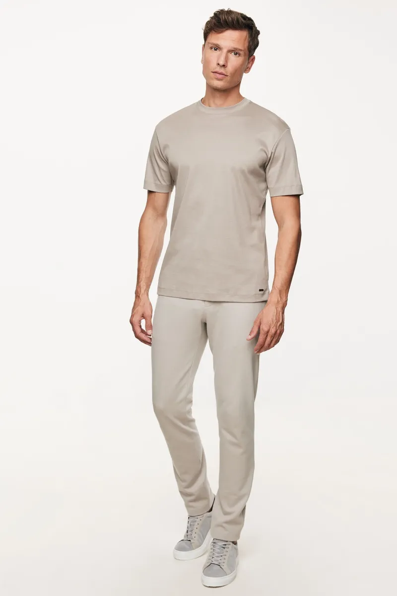 Mercerised T-shirt | Beige