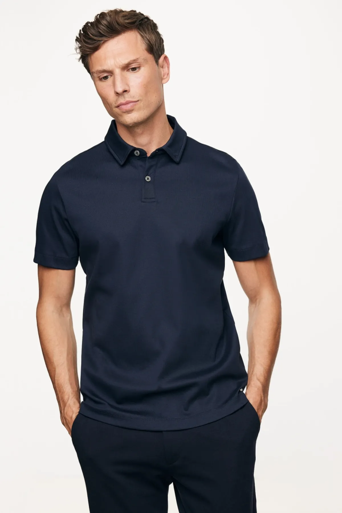 Polo Button | Donkerblauw