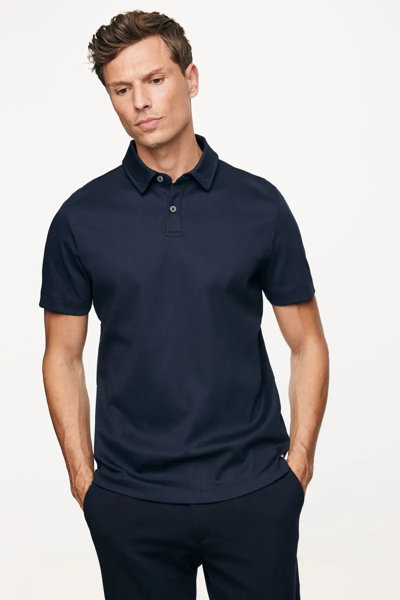 Polo Button | Donkerblauw