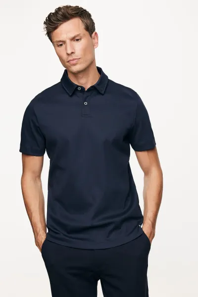 Polo Button | Donkerblauw
