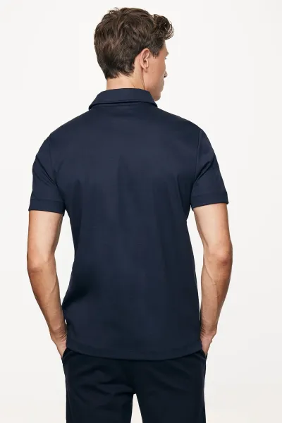 Polo Button | Donkerblauw
