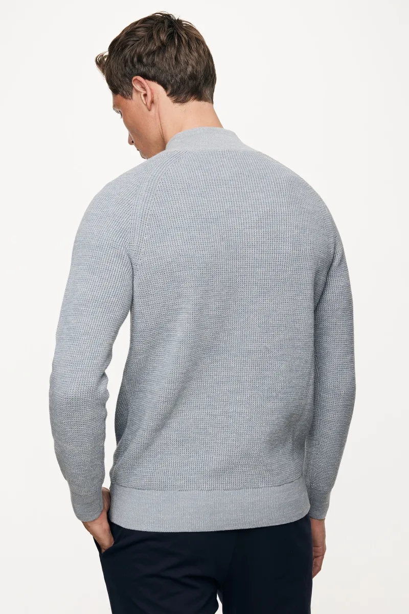 Turtleneck Half Zip | Blauw