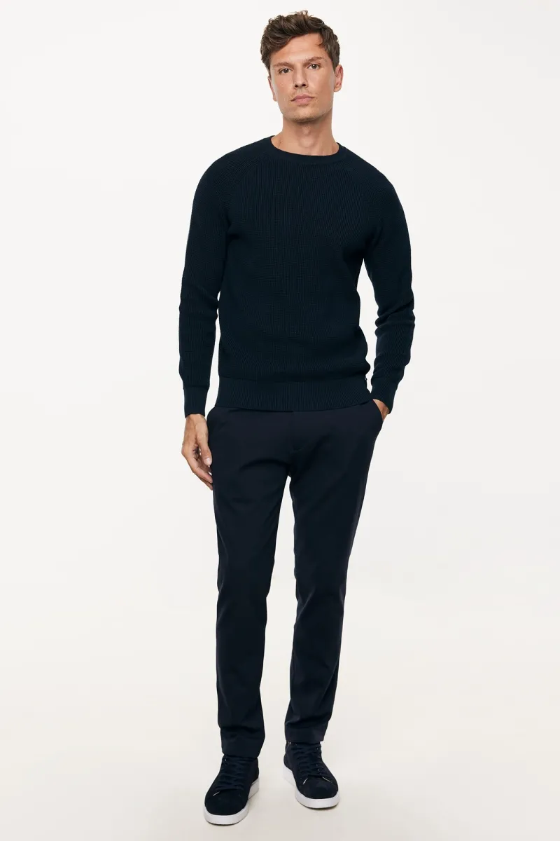 Cotton Roundneck | Donkerblauw