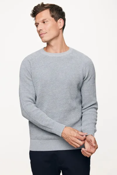 Cotton Roundneck | Blauw