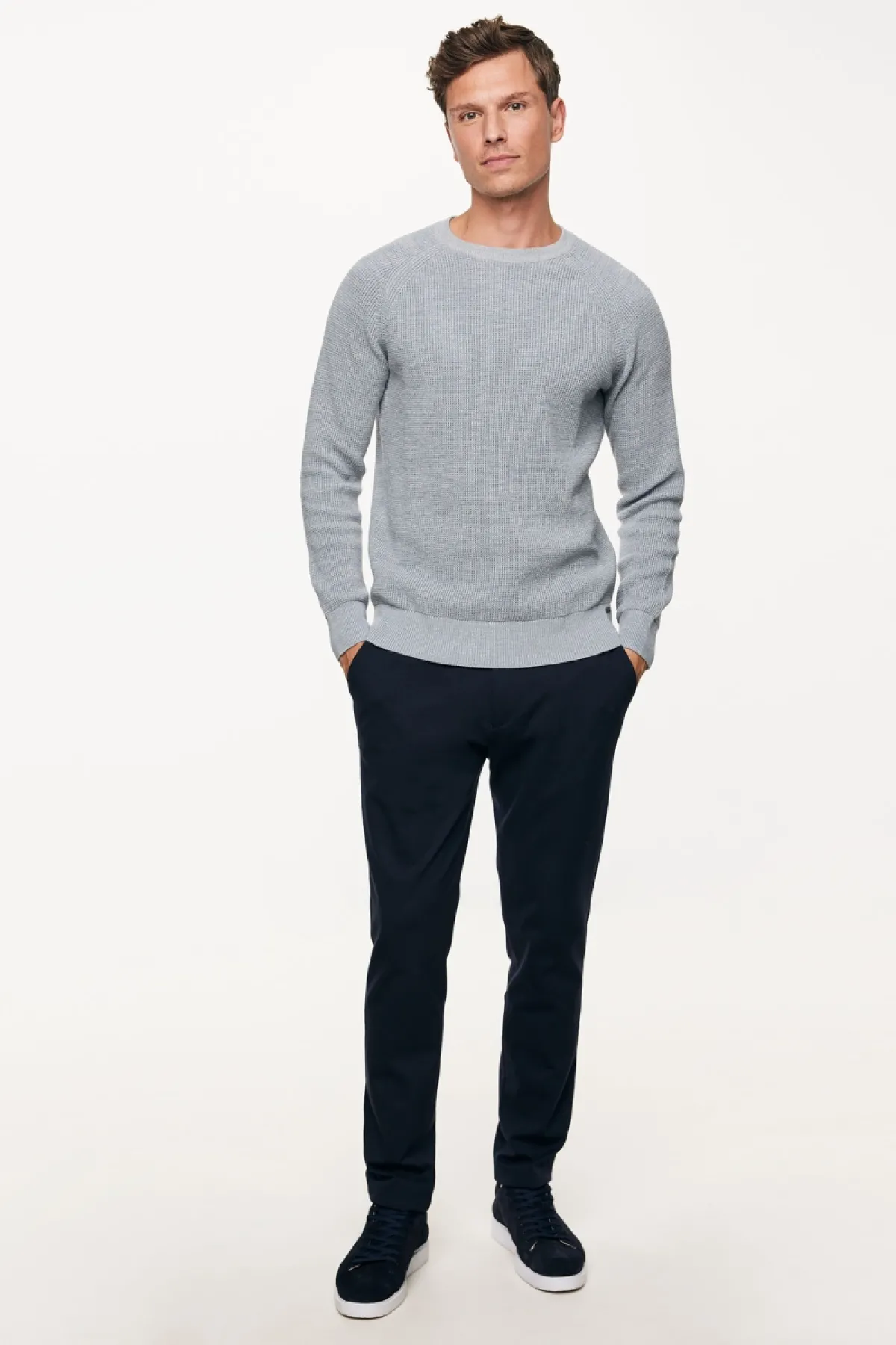 Cotton Roundneck | Blauw
