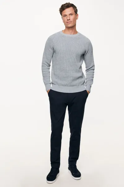 Cotton Roundneck | Blauw