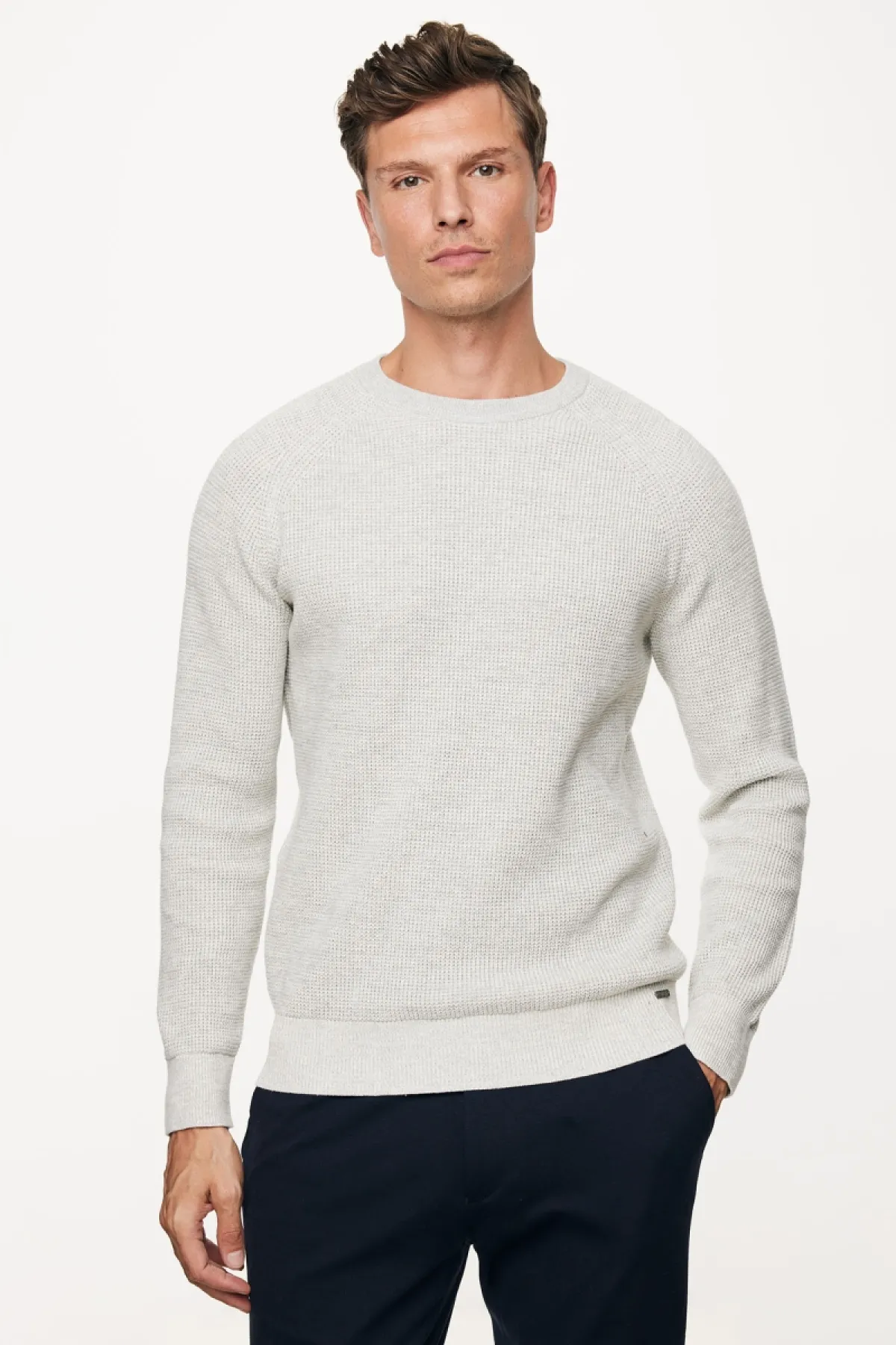 Cotton Roundneck | Lichtgrijs