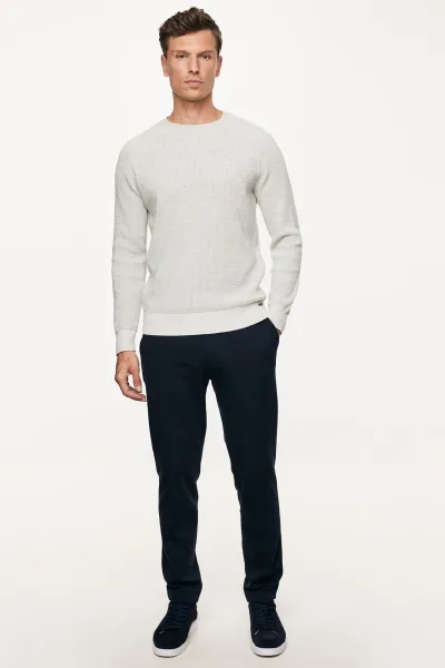 Cotton Roundneck | Lichtgrijs