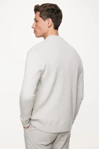 Padded Cardigan | Lichtgrijs