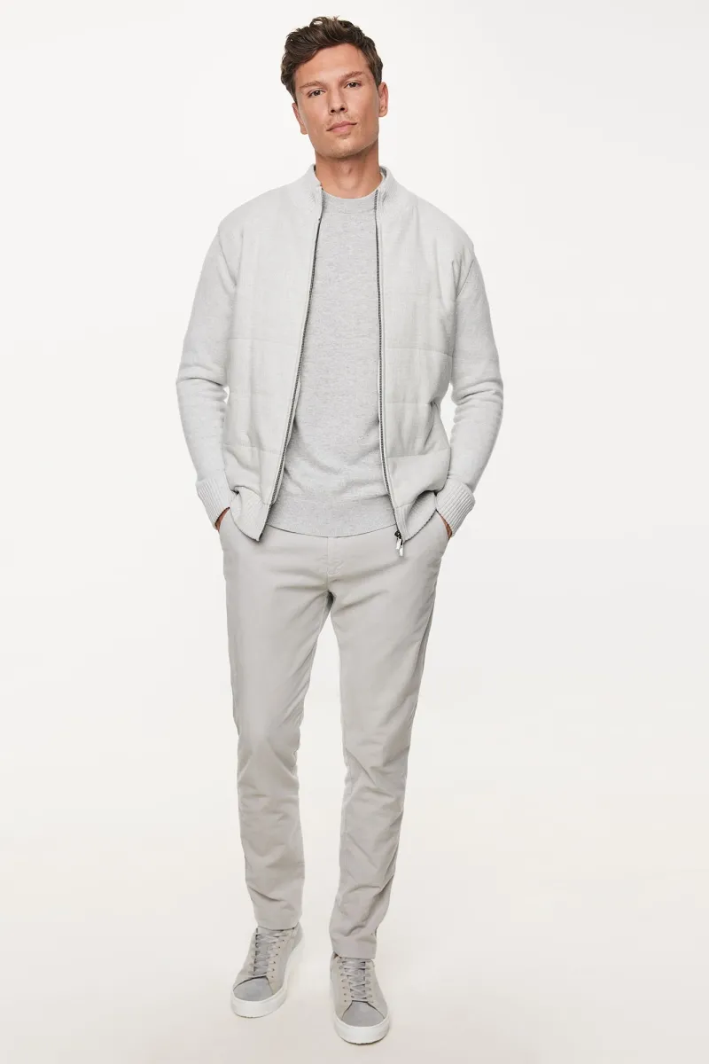 Padded Cardigan | Lichtgrijs
