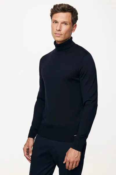 Roll Neck | Donkerblauw