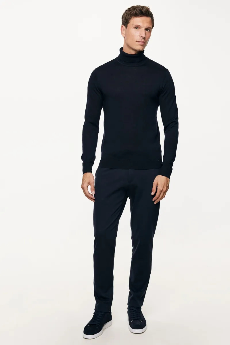 Roll Neck | Donkerblauw