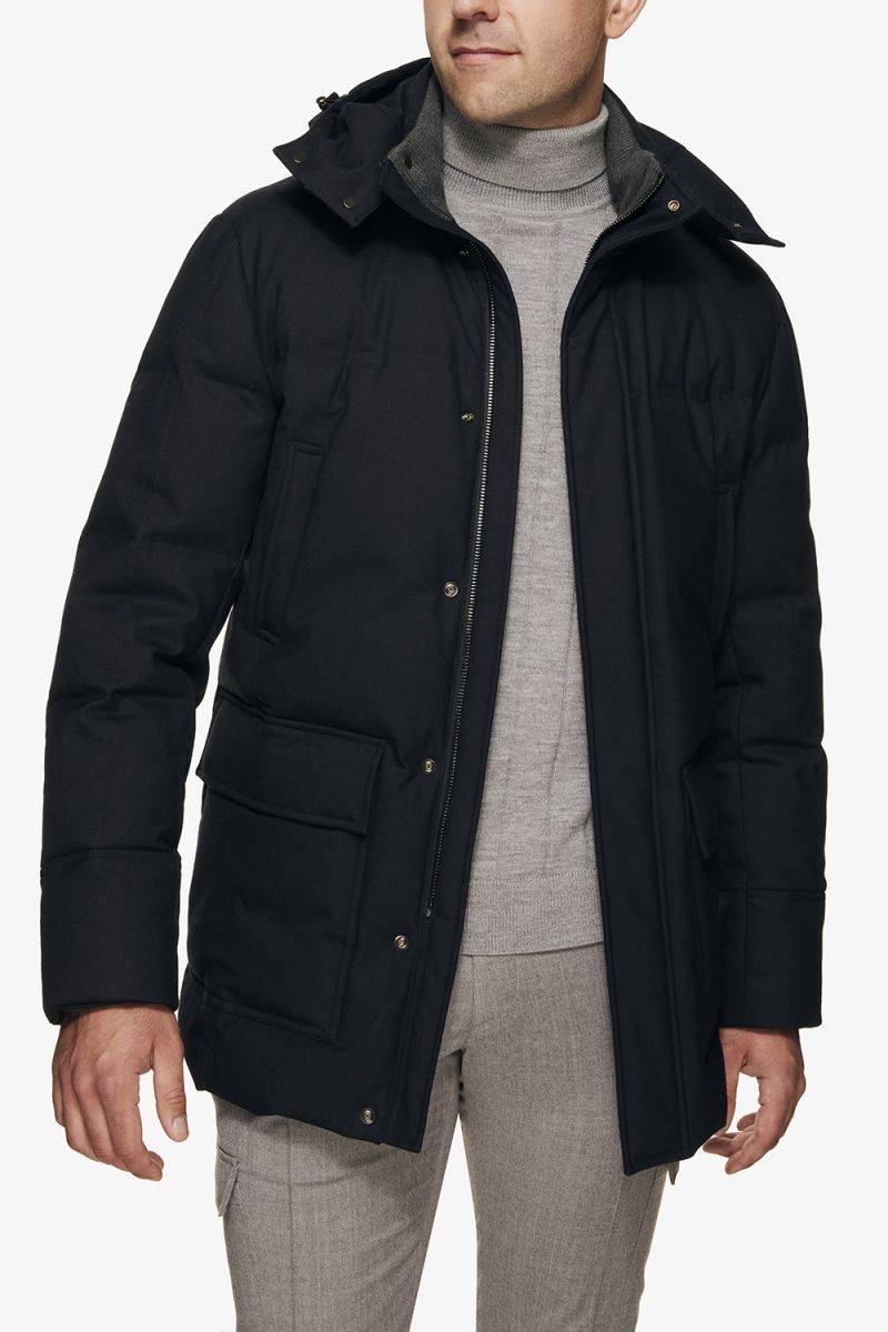 Parka orion stormwool donkerblauw