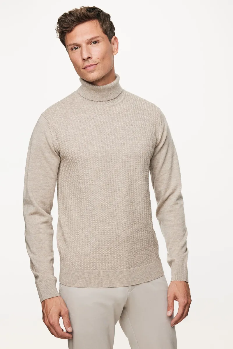 Longsleeve Roll Neck | Beige